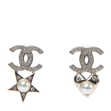 chanel star and heart earrings|chanel earrings official site.